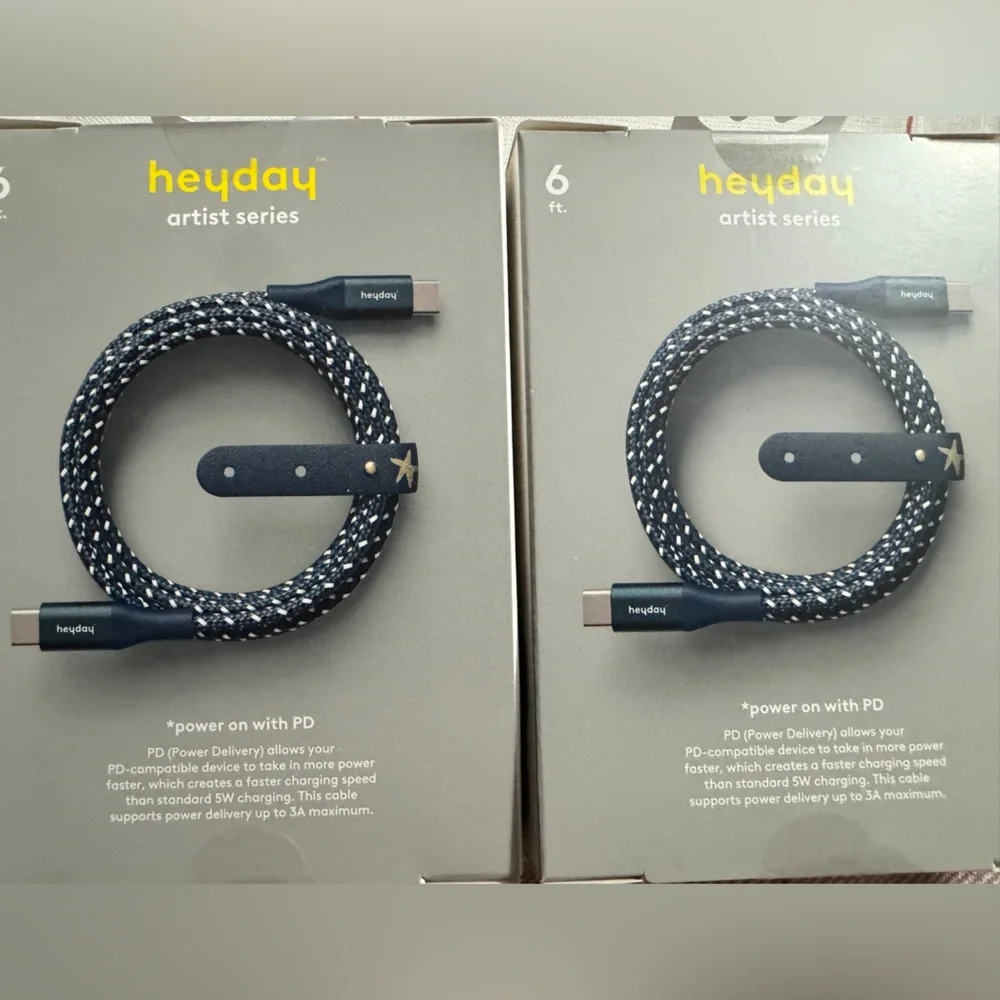 Heyday 6” USB C-USB C Braided Cable- with Chiny Soukhoummalay